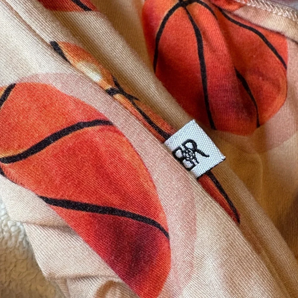 Bums & Roses Basketball Print One Piece Toddler Pajamas Bamboo Viscose. 18-24 Mo